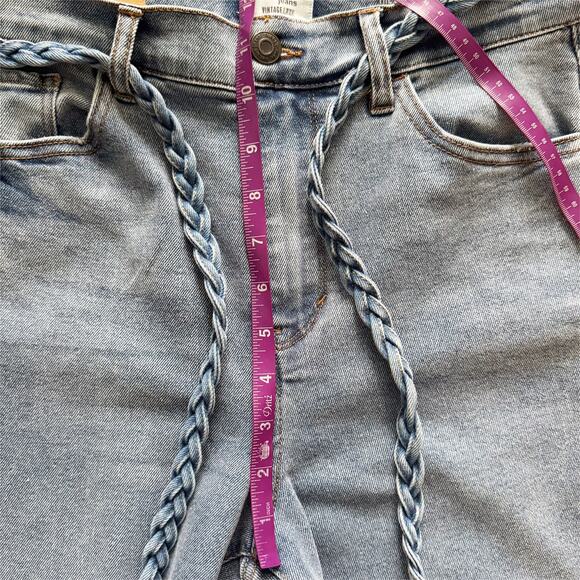 Kensie Jeans Women's Sz 8 29  Savannah High Rise Flare Raw Hem Ankle NWT New - Picture 9 of 14